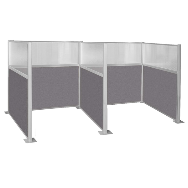 Pre-Configured Hush Panel Cubicle 6' x 6' W/ Window Slate Fabric